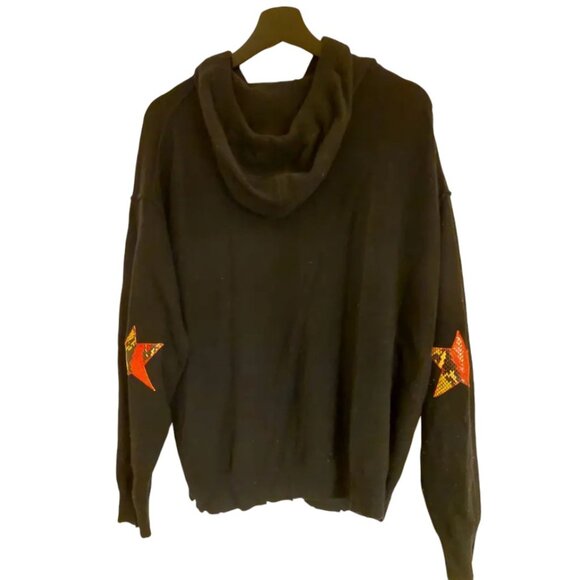 Zadig & Voltaire Nox Star Patch 100% Cashmere Hooded Sweater Black XS luxury - Picture 5 of 16